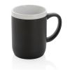 taza de cerámica con borde blanco negro vista1