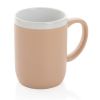 taza de cerámica con borde blanco marron vista2