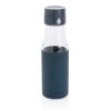 botella de hidratación de vidrio ukiyo con funda azul vista1