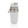 botella al vacío de acero inoxidable con tapa doble función blanco vista1