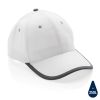 gorra de 6 paneles de algodón cepillado 280gr impact aware ™ blanco vista1