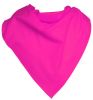 Pañuelos lisos cuadrado popelín 52x52 de poliéster fucsia con logo vista 1