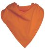 Pañuelos lisos cuadrado popelín 52x52 de poliéster naranja con logo vista 1