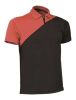 Polos técnicos deporte valento ace negro naranja fluor vista 1