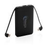 powerbank 5.000 mah de bolsillo con cables integrados negro vista1