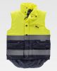 Chalecos reflectantes workteam s4035 de poliéster amarillo fluor marino con impresión vista 1