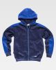 Sudaderas para trabajar workteam combinada capucha de poliéster azul marino con impresión vista 1