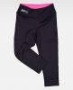 Fitness workteam pantalon deportivo s7502 de poliéster Negro Rosa Fluor con impresión vista 1