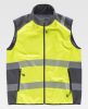 Chalecos reflectantes workteam workshell alta visibilidad combinado de poliéster amarillo fluor gris carbon vista 1