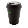 taza de café reutilizable de doble pared 300ml negro vista2