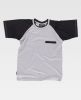 Camisetas reflectantes workteam wf1016 de poliéster gris claro negro con impresión vista 1