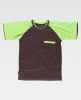 Camisetas reflectantes workteam wf1016 de poliéster verde botella marron con impresión vista 1
