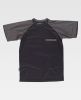 Camisetas reflectantes workteam wf1016 de poliéster negro gris con impresión vista 1