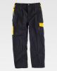 Pantalones de trabajo workteam wf1550 de poliéster Negro Amarillo con impresión vista 1