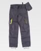 Pantalones de trabajo workteam wf1619 de poliéster gris amarillo fluor con impresión vista 1