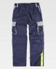 Pantalones reflectantes workteam wf5852 de poliéster Marino Gris Claro con impresión vista 1