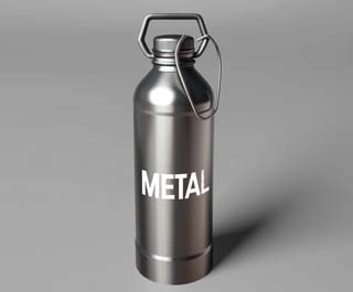 botellas material metal