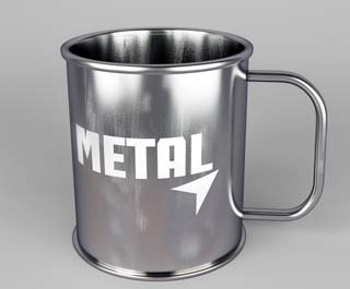 tazas material metal
